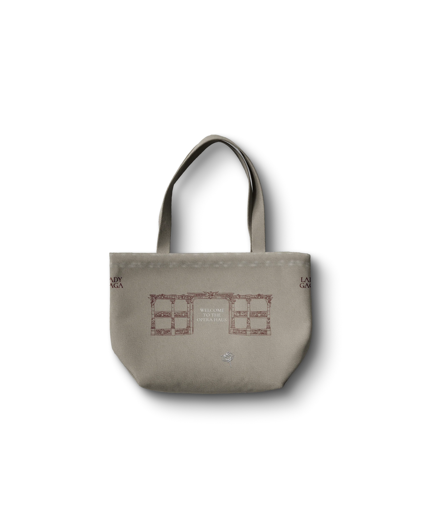 Tan Opera Haus Tote | Lady Gaga Signature Canvas Tote Bag