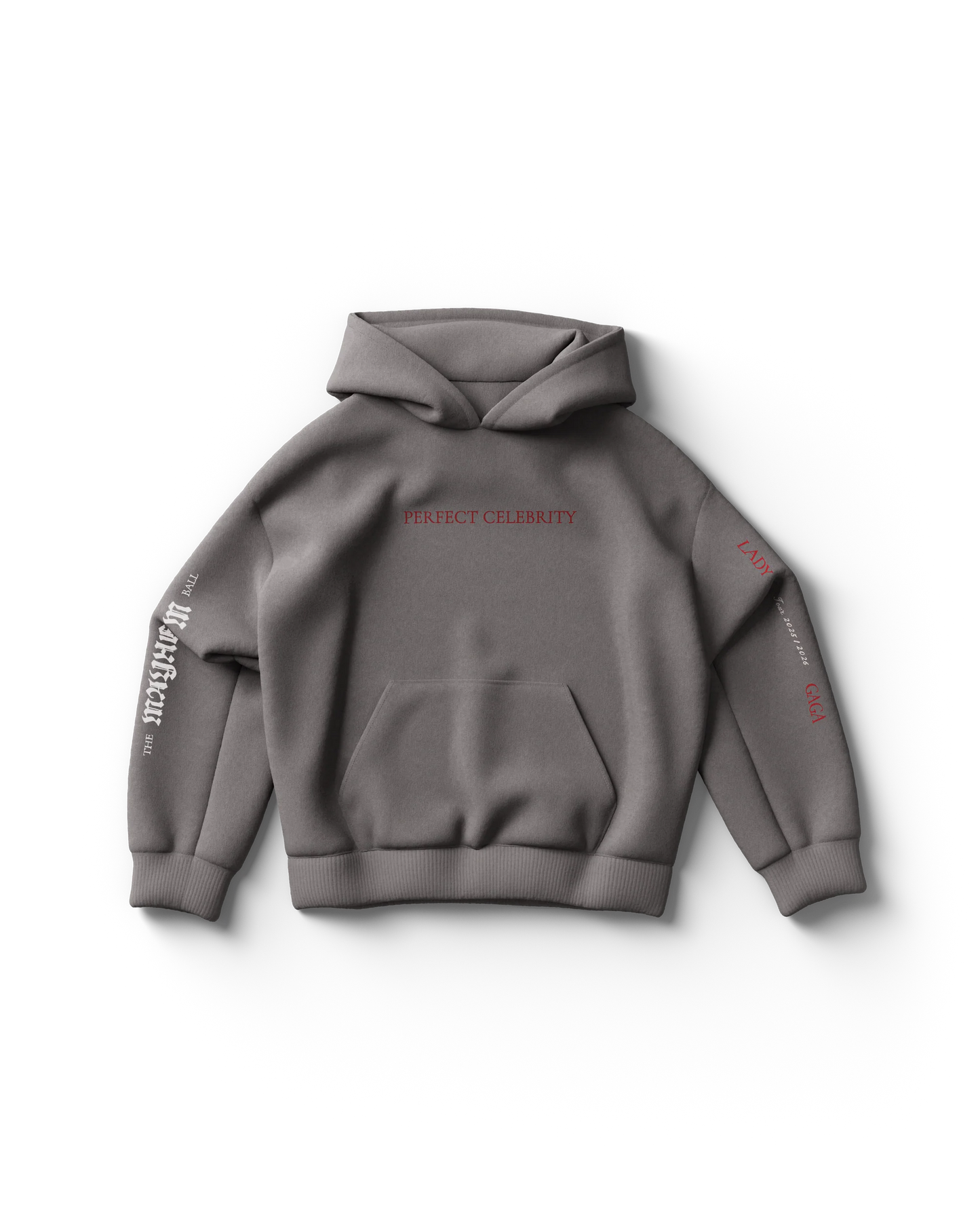 Perfect Celebrity Gray Hoodie | Lady Gaga Mayhem Ball Statement Hoodie