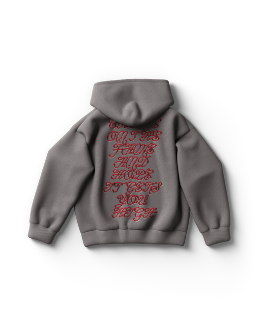 Perfect Celebrity Gray Hoodie | Lady Gaga Mayhem Ball Statement Hoodie
