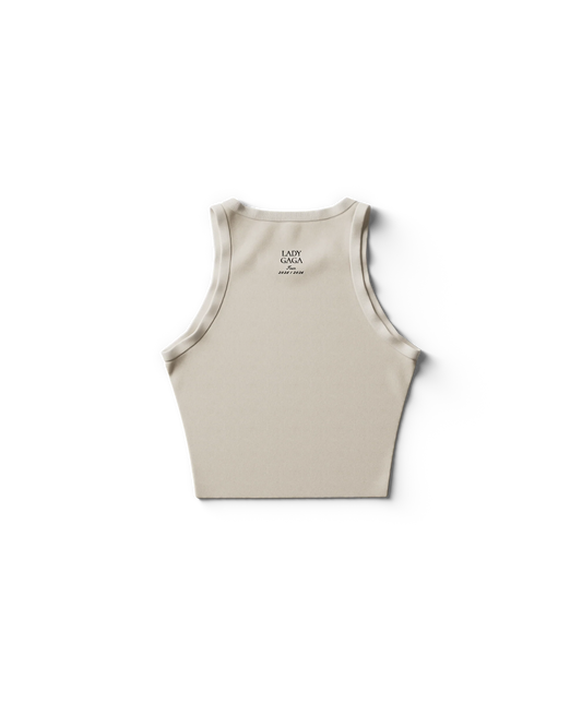 MAYHEM Cross Cropped Tank | Lady Gaga Mayhem Ball Graphic Crop Top