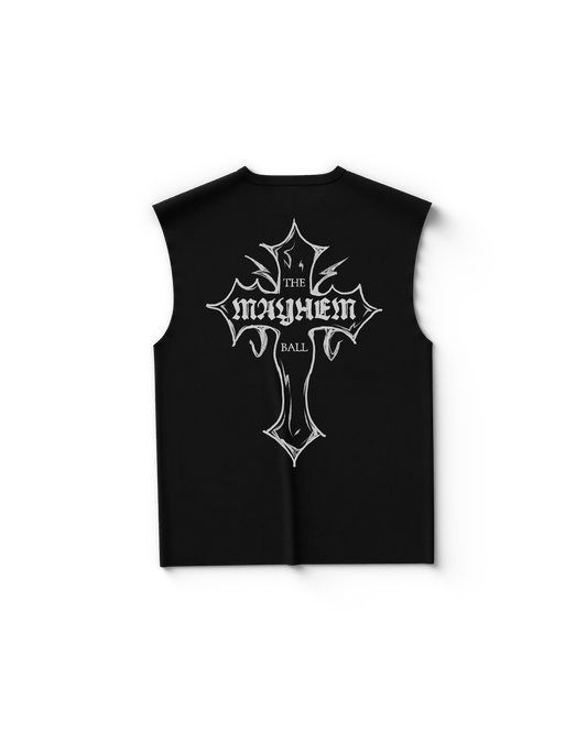 MAYHEM Cross Cutoff | Lady Gaga Graphic Sleeveless Tee