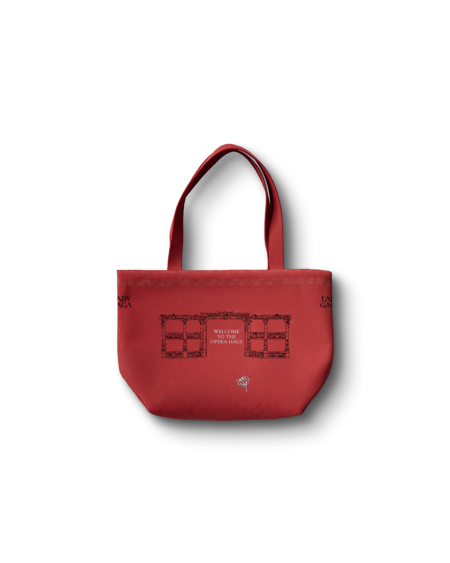 Red Opera Haus Tote | Lady Gaga Bold Canvas Tote Bag