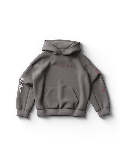 Perfect Celebrity Gray Hoodie | Lady Gaga Mayhem Ball Statement Hoodie